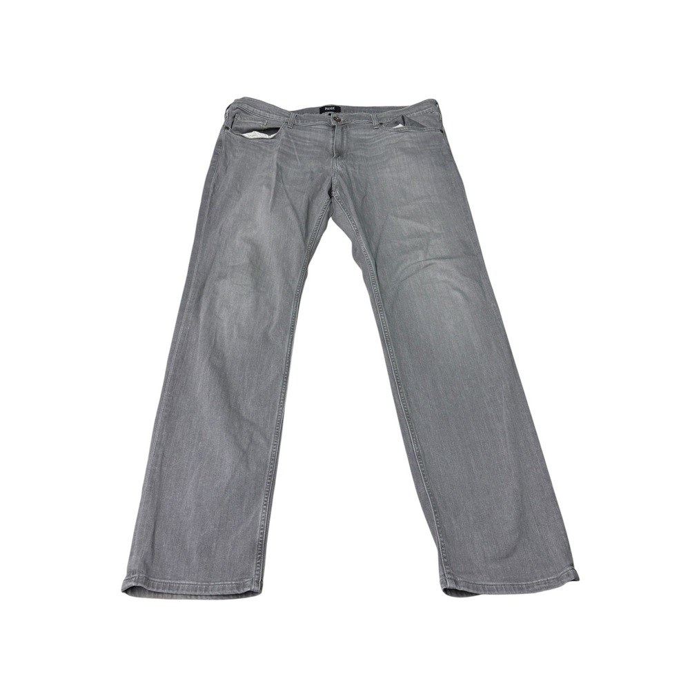 Paige Normandie‎ Straight Leg Jeans Mens 40X32 Grey Sebastian Wash M657743-8020